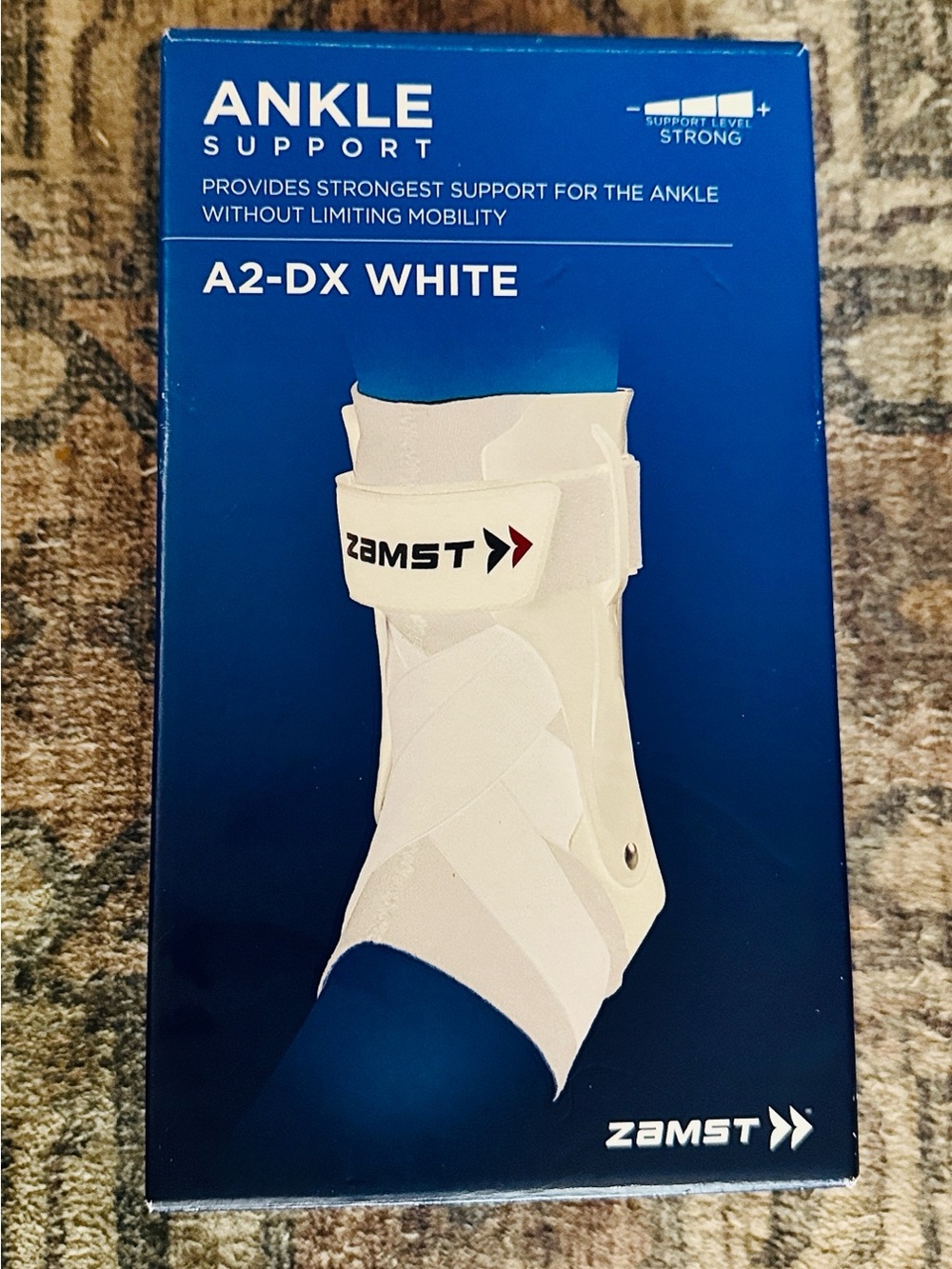 Zamst A2-DX White Ankle Brace for Sport - Unisex, High-Grade, Right, Medium
